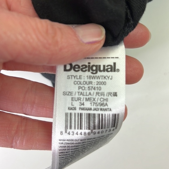 Desigual Black Long Sleeved Heart Print - Picture 10 of 11